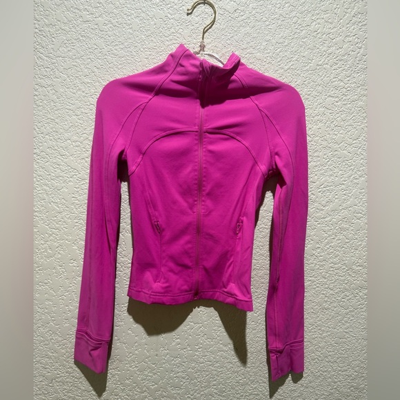 Lululemon Nulu Cropped Define Jacket Sonic Pink Zip Up with Pockets Size 0 - Picture 3 of 7